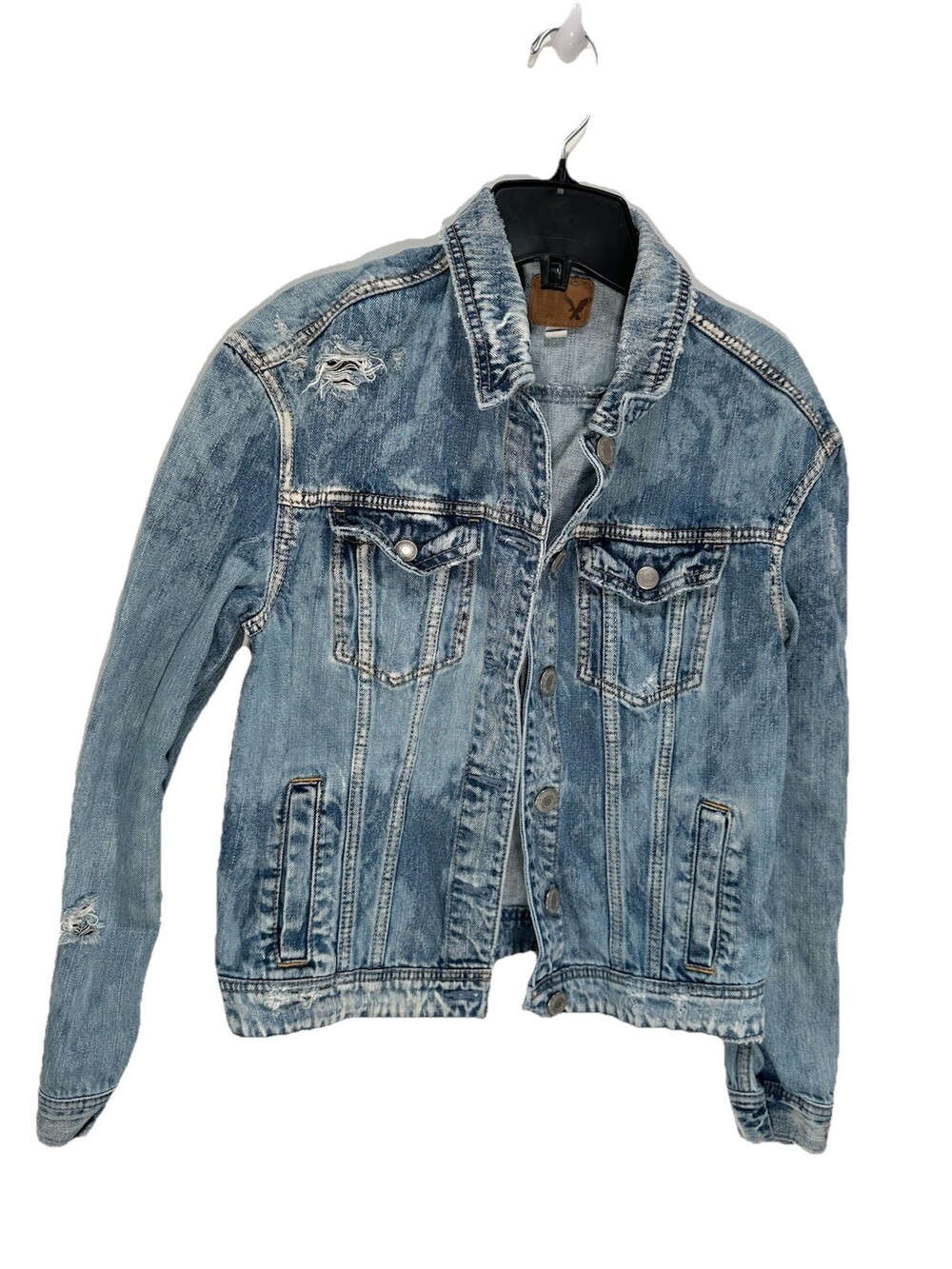 AMERICAN EAGLE distressed Washout Jean Jacket Women's US XS